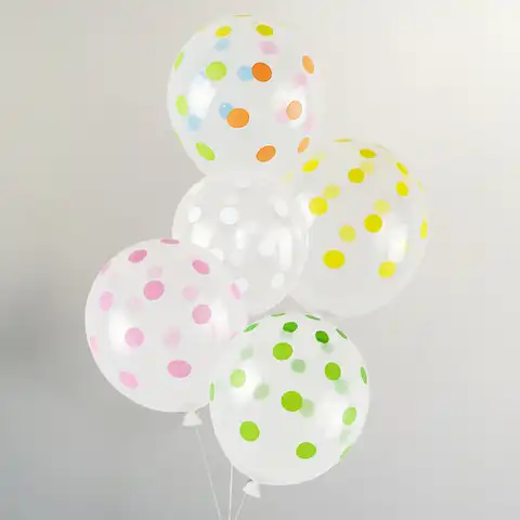 Латексные Прозрачные Шары 10 шт., цветные шарики в горошек, 12 дюймов, для свадьбы, дня рождения, украшения