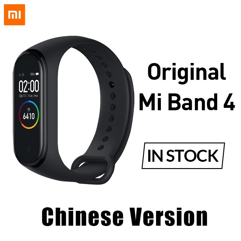 CN Standard Black Xiaomi Mi Band 4 умный Браслет пульсометр фитнес цветной экран Bluetooth 5,0 водонепроницаемый спортивный водонепроницаемый смарт-браслет 4 - Color: CN Standard Black