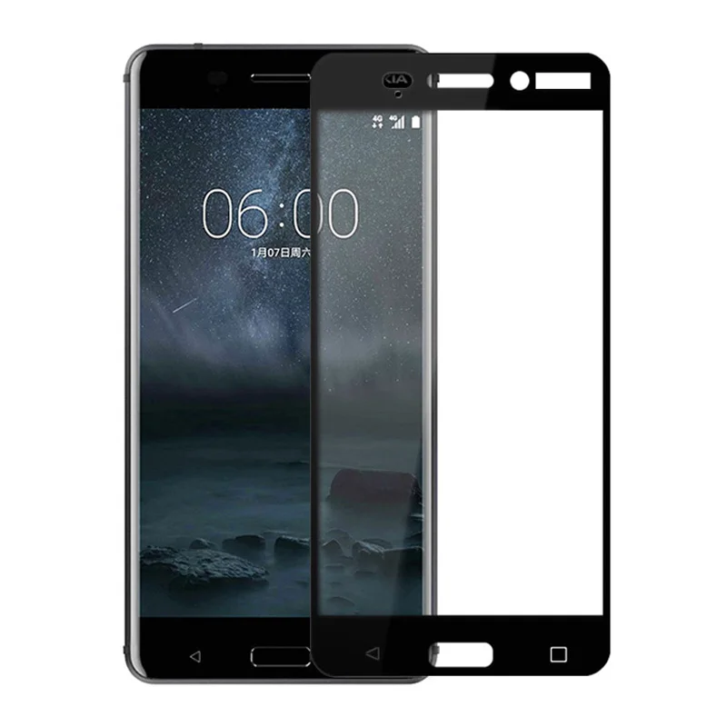 Закаленное стекло 9H для Nokia x6 2 3 5 6 2018 полноэкранное Защитное 7 1 plus 8 защитный чехол