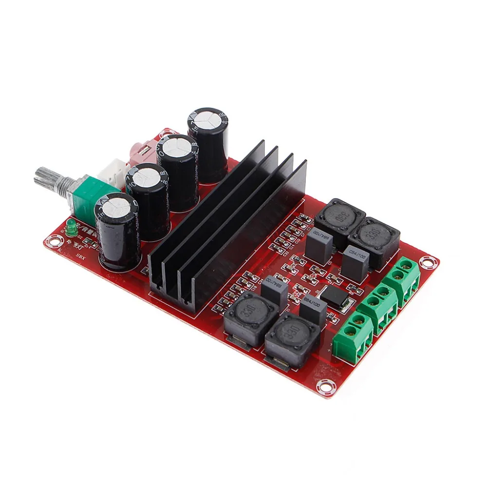 TPA3116D2 2x100 вт 2-канальный цифровой усилитель аудио Плата 12-24 В DIY модуль питания постоянного тока 2 канала высокой мощности и низкого тепла