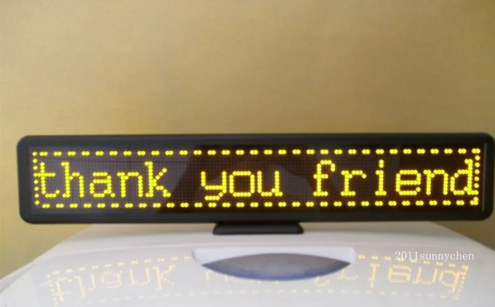 

55CM Yellow Programmable LED Moving Scrolling Message Display Sign Indoor Board 21"X4"