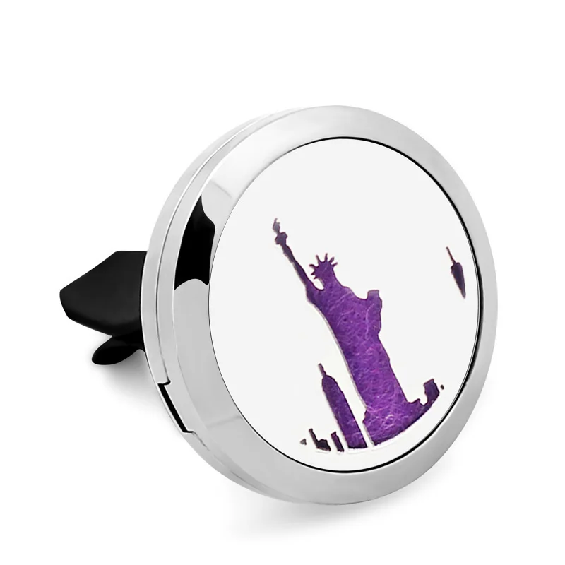 Новый 5 шт. серебристый 316L Нержавеющая сталь автомобиля духи медальон 30 мм Статуя