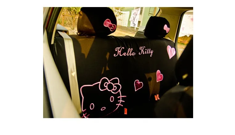 Женский мультфильм hello kitty универсальный чехол для автомобильных сидений набор для всех моделей автомобилей