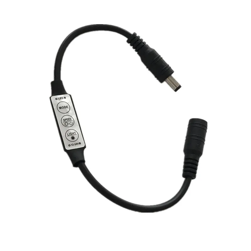 Миниатюрный регулятор яркости светодиодов 12 В постоянного тока 24 3 кнопки разъем