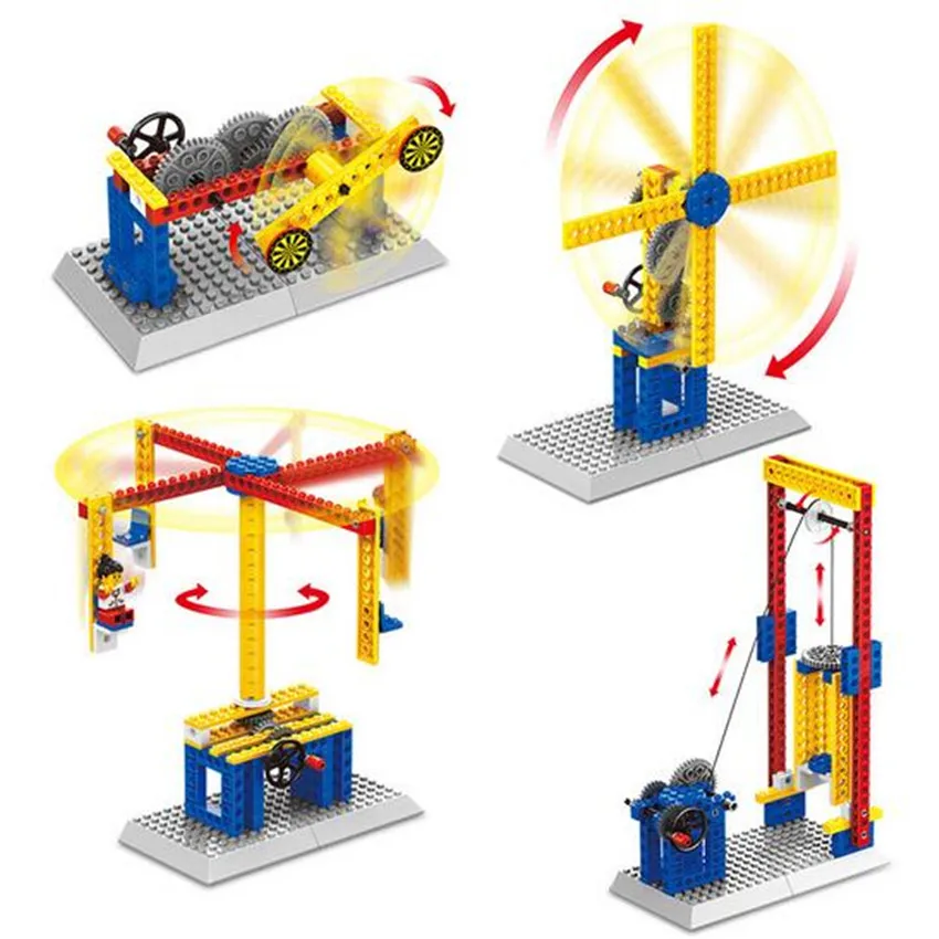 3 в 1 Детская образовательная сборка механические строительные блоки сделай сам