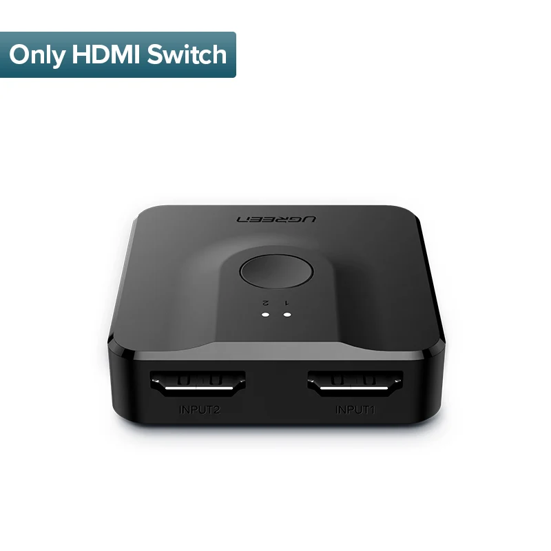Only HDMI Switch Ugreen HDMI Разветвитель переключатель двухнаправленного 4 к HDMI коммутатор 1x2/2x1 адаптер 2 в 1 out конвертер для PS4/3 tv Box HDMI разветвитель - Цвет: Only HDMI Switch