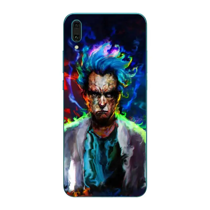 N374 Рик Морти интересный Мягкий ТПУ силиконовый чехол для huawei Y5 Y6 Y7 Y9