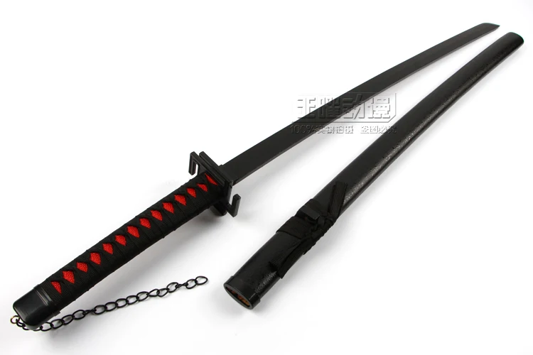 Блич Ичиго Куросаки Tensa Zangetsu Zanpakuto деревянный меч оружие реквизит для аниме шоу и рождественских новогодних костюмов Вечерние