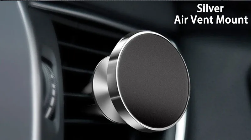 Silver-Vent Uftemr магнитный держатель для телефона, автомобильный 360 градусов, gps, универсальный магнитный держатель для мобильного телефона, автомобильный держатель для iPhone X 7 8 samsung - Цвет: Silver-Vent