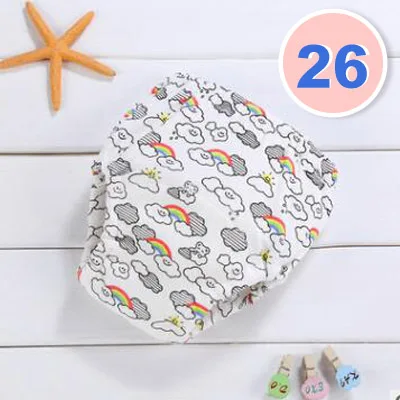 Reusable Baby Potty Training Pants Waterproof Infant Boys Girls Underwear Panties Cotton Washable Nappies Cloth Diapers - Цвет: 26