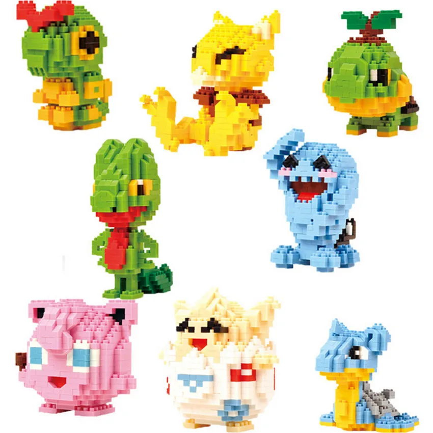 30 моделей LNO Diamond Pikachu Mudkip monster animals Детский образовательный строительный блок Torchic