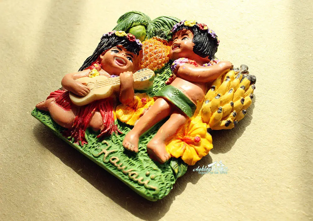 Счастливый праздник на Гаваи США туристический сувенир 3D резиновый магнит