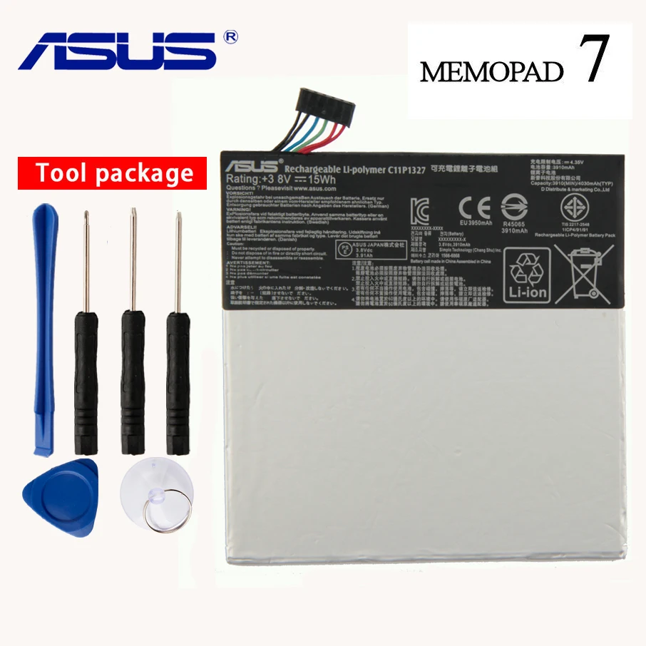 Оригинальный аккумулятор ASUS C11P1327 для Fondpad 7 MeMo Pad Me170C ME170CX ME170 K012 K017 FE170CG 3910