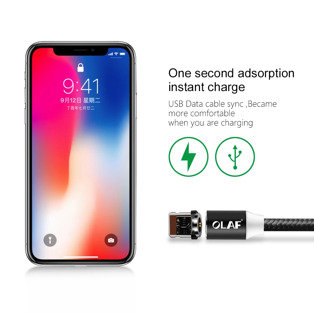 OLAF 1 м Магнитный Micro usb Тип C кабель Быстрая зарядка телефон зарядное устройство