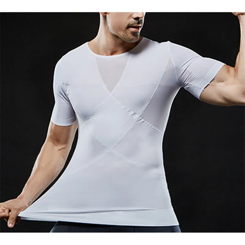 

Men Gynecomastia Shapers Belly Fat Reduction Tummy Tuck Waist Trainer Slimming Corset Compression Shirt Posture Shapewear