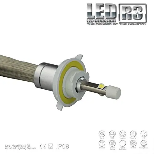 2 года гарантии Автомобильные светодиодные фары H7 LED Cree XHP 50 R3 80 Вт 6000 лм/пара 360 K