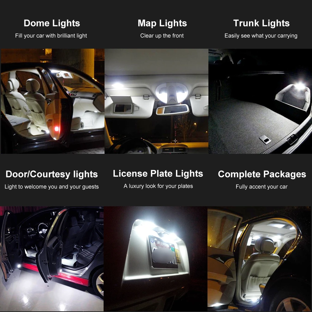 

2pcs T10 W5W LED 3014 30SMD Lens LED Bulb 194 168 Canbus No error White Light For Car Interior Dome License Plate Light Lamp 12V