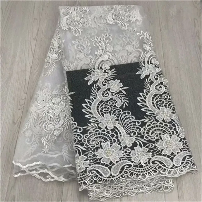 Вино африканская кружевная ткань 2018 высокое качество кружева Жемчуг Вышивка