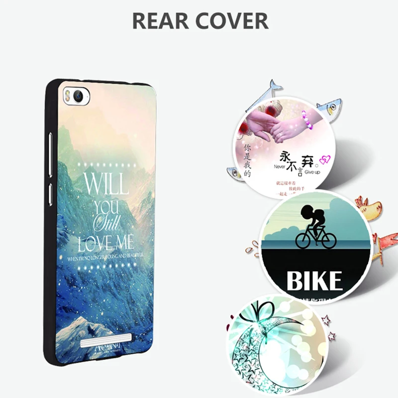Xiaomi Mi4c Case Original Cover for Skin Wolf Fish Skull mi4c Fundas 100% |