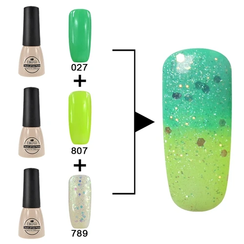 ZH-C039 Elite99 3 шт. Гель-лак Vernis 7 мл Гель-лак для ногтей кисть основа верхнее покрытие Vernis полуперманентный УФ-гель-эмаль DIY маникюрный салон - Цвет: ZH-C039