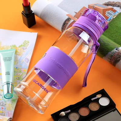 480ml Purple Высокое Качество Эко-дружественных Детская Бутылочка из ПП 480 мл мини бутылка для воды с трубочкой, Портативный Розовый Бутылка для детей студентов для взрослых - Цвет: 480ml Purple