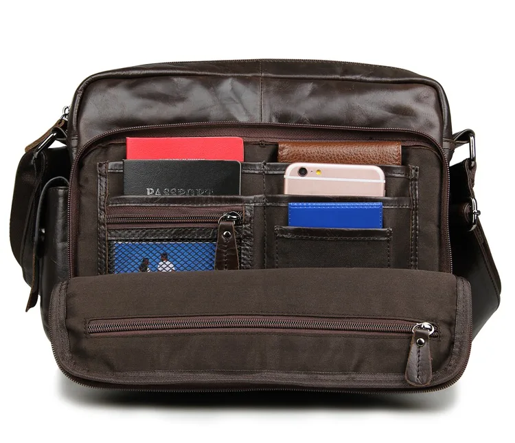 Новинка 2016 винтажные коричневые маленькие мужские сумки-мессенджеры Nesitu из