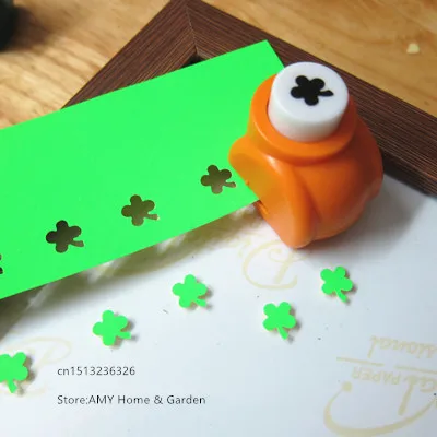 Four Leaf Clover Мини-дырокол для скрапбукинга, ручной резак, карточка, Ситцевая печать, сделай сам, цветок, бумага, ремесло, дырокол, форма, детский подарок - Цвет: Four Leaf Clover
