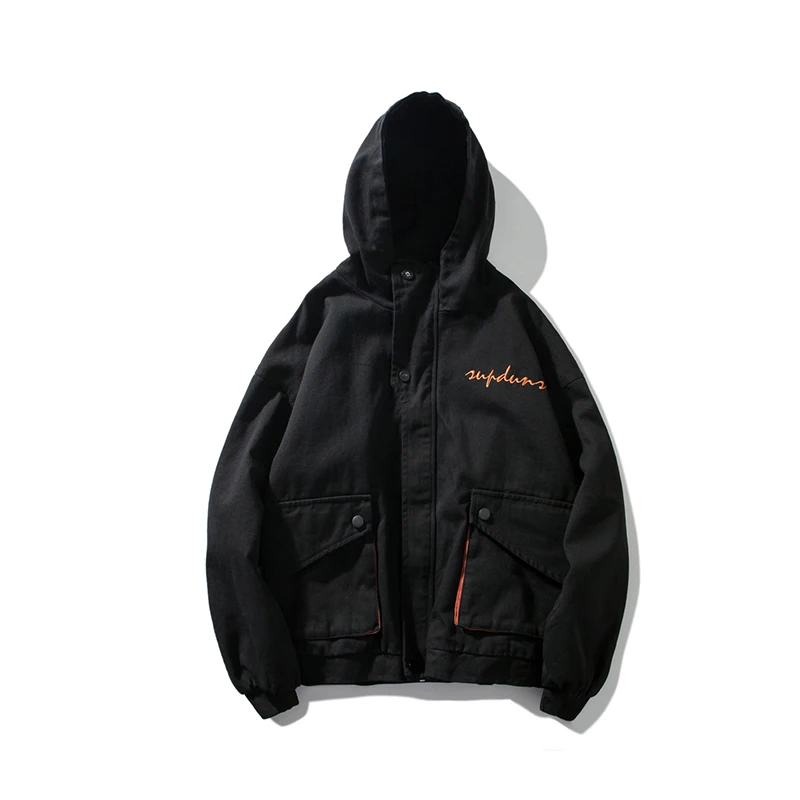 Новая Винтажная японская стильная зимняя модная мужская куртка с капюшоном, Уличная Повседневная однотонная куртка на молнии, большие размеры 5XL