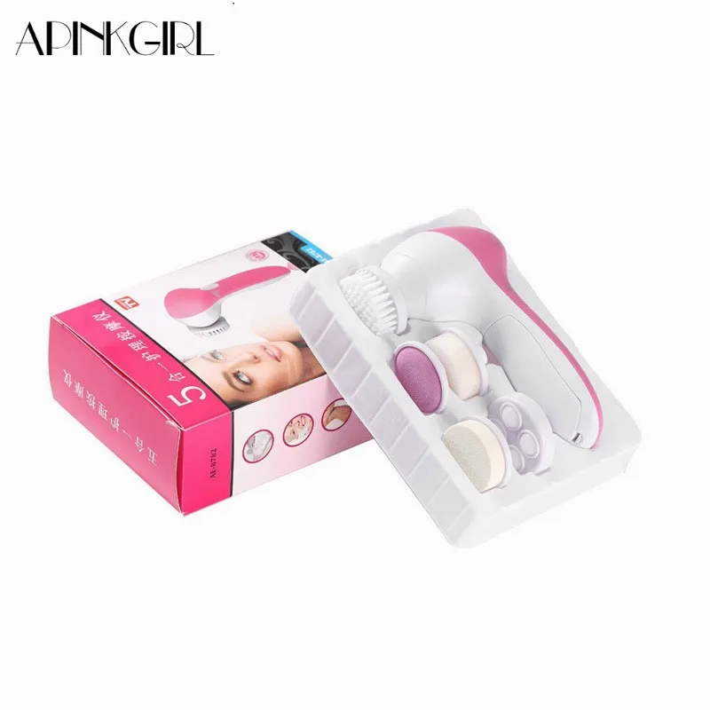 APINKGIRL 5 в 1 щетка для лица очищающая многофункциональная электрическая мойка Спа