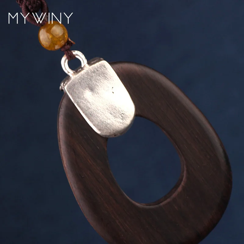 Ажурное ожерелье с подвесками из дерева Винтажные Ювелирные изделия для женщин