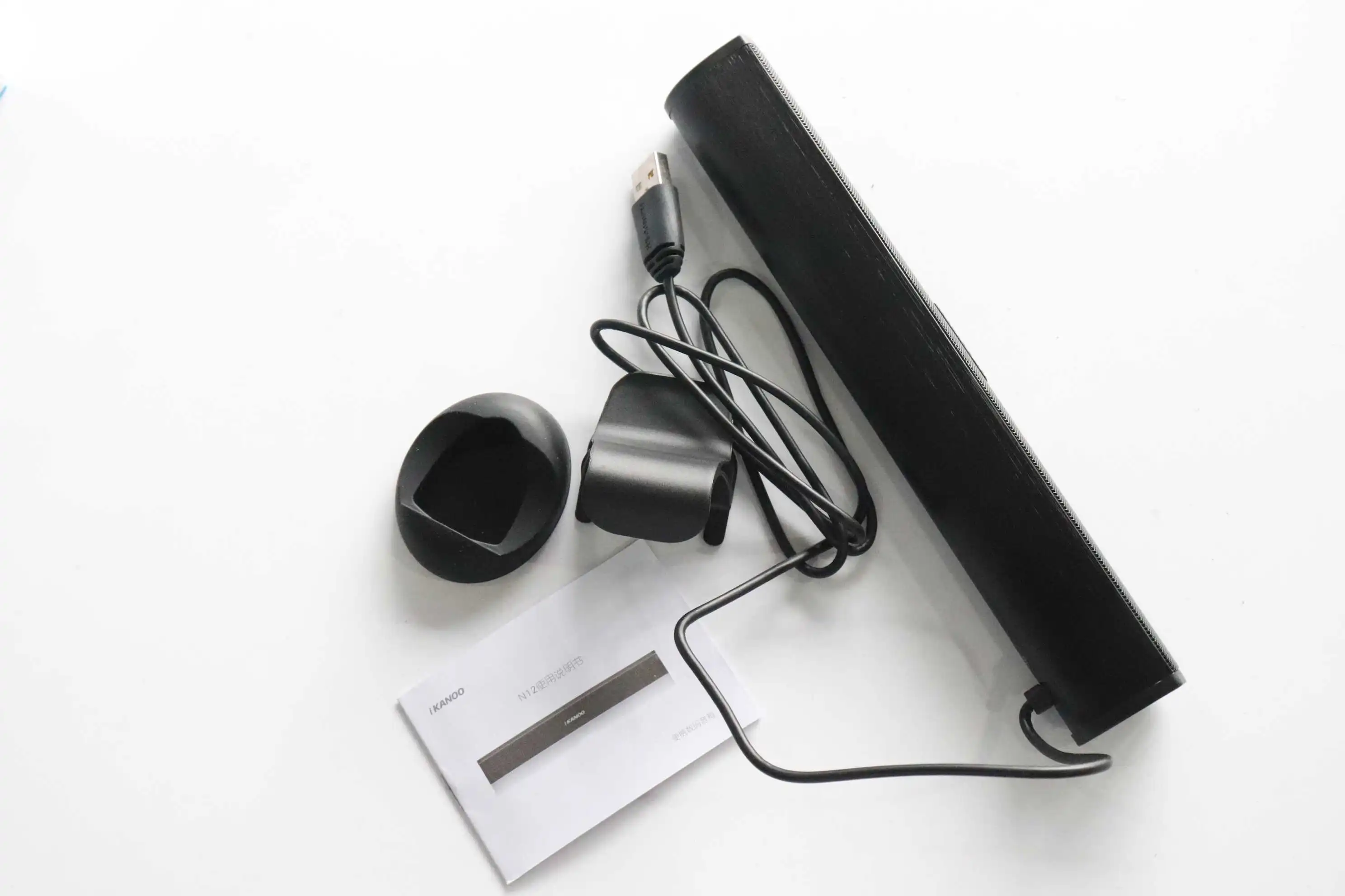 N12 Портативный Usb аудио Колонка динамик Проводная палка съемная подставка и зажим звуковая панель HD бас динамик s для ПК компьютер Ноутбук