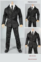 16 scale male western style black suit uniform clothes coat shirt pants tie set f 12 action figure