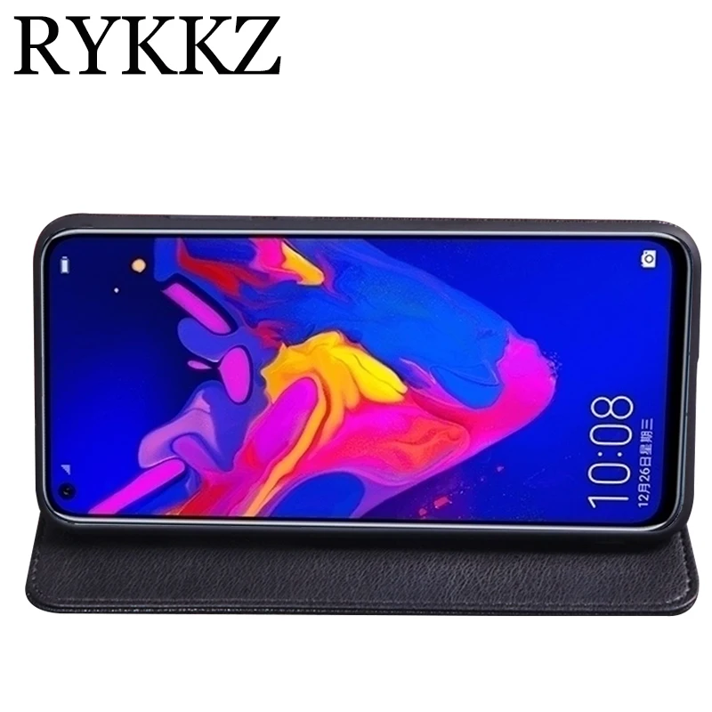 RYKKZ Роскошный кожаный чехол с откидной крышкой для Huawei Честь V20 мобильного