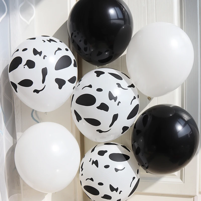 BTRUDI 15pcs 12inch Cartoon Cow pattern printed Thicken latex balloon birthday party decoration kid baby shower supplie | Дом и сад