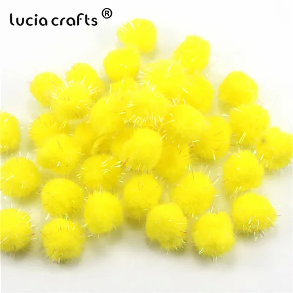 Lucia crafts около 20 мм синель стебли Bendaroos Рождественский плюшевый шар корень волос Diy детские игрушки оптом K1005 - Цвет: C4 Yellow  48pcs