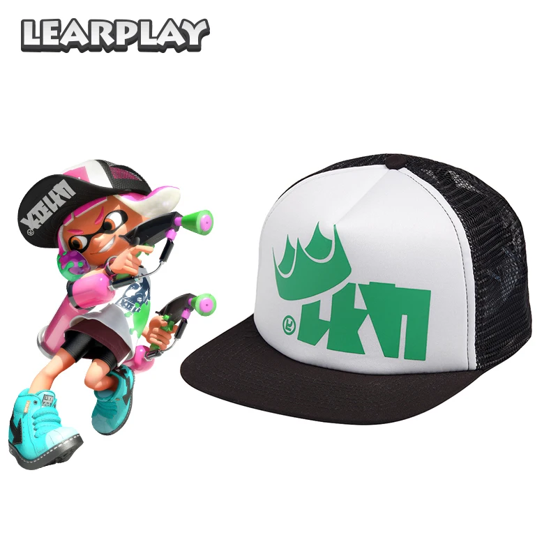 Learplay Splatoon King флип регулируемые кепки с сеткой бейсбольная кепка Дальнобойщик шляпа Рождественский костюм аксессуары для взрослых детей