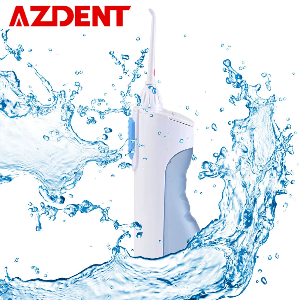 AZDENT, 2 режима, зубная нить, портативный ирригатор для струи полости рта, зубная нить, зубная щетка, инструменты для очистки, 200 мл+ 2 насадки
