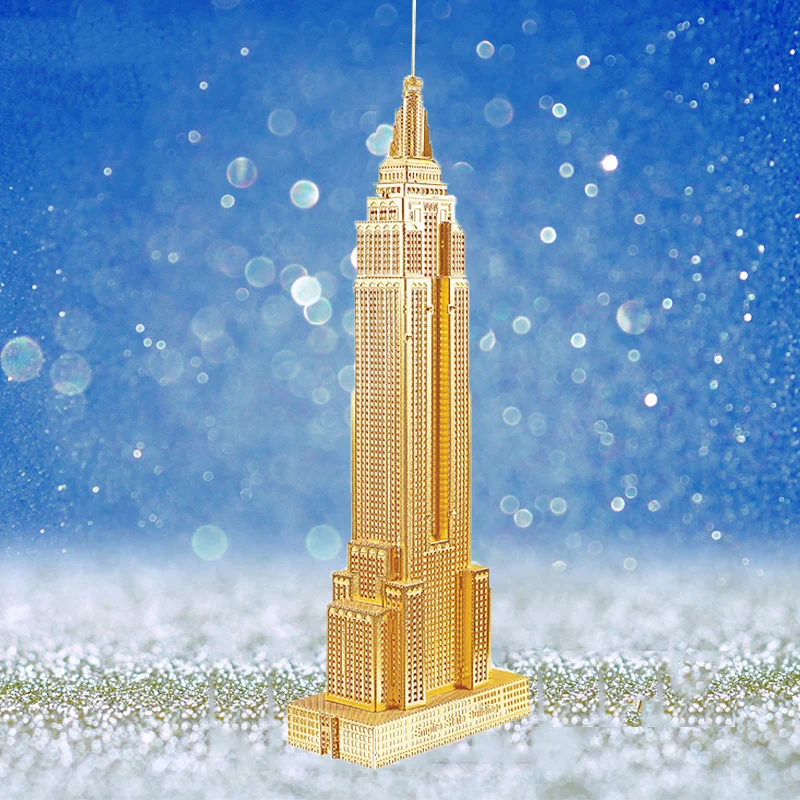 Piececool DIY металлическая 3D головоломка игрушка Империя State Building модель ручной