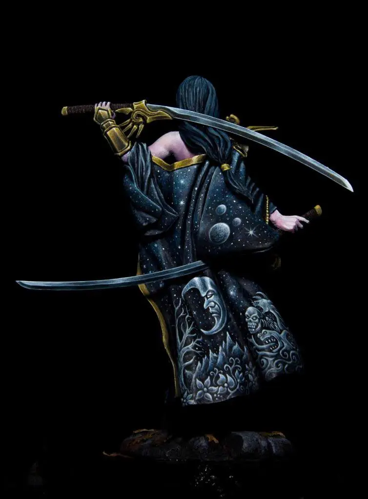 1/24 шкала 75 мм resin смола фигура лунный свет девушка