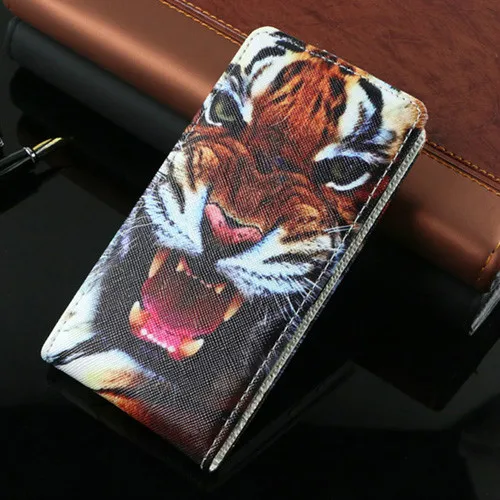 Tiger Для iPhone X XR XS Max чехол s TPU Флип кожаный Вертикальный чехол для iPhone 5 5S SE 6 6S 7 8 Plus 6Plus 7Plus мультяшный мягкий чехол - Цвет: Tiger