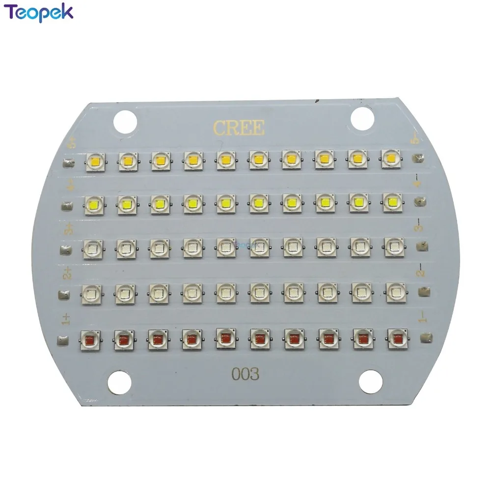 CREE XPE2 XP-E2 50 светодиодов 5 каналы RGBW высокомощный светодиод на медной печатной