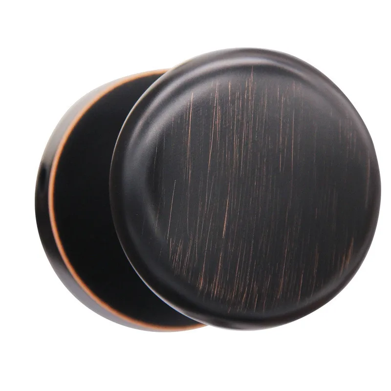 Round Black Red Невидимый дверной замок односторонний внутренний врезной дверной замок ТВ фон настенный Темный дверной замок черный американский замок для ванной комнаты - Цвет: Round Black Red