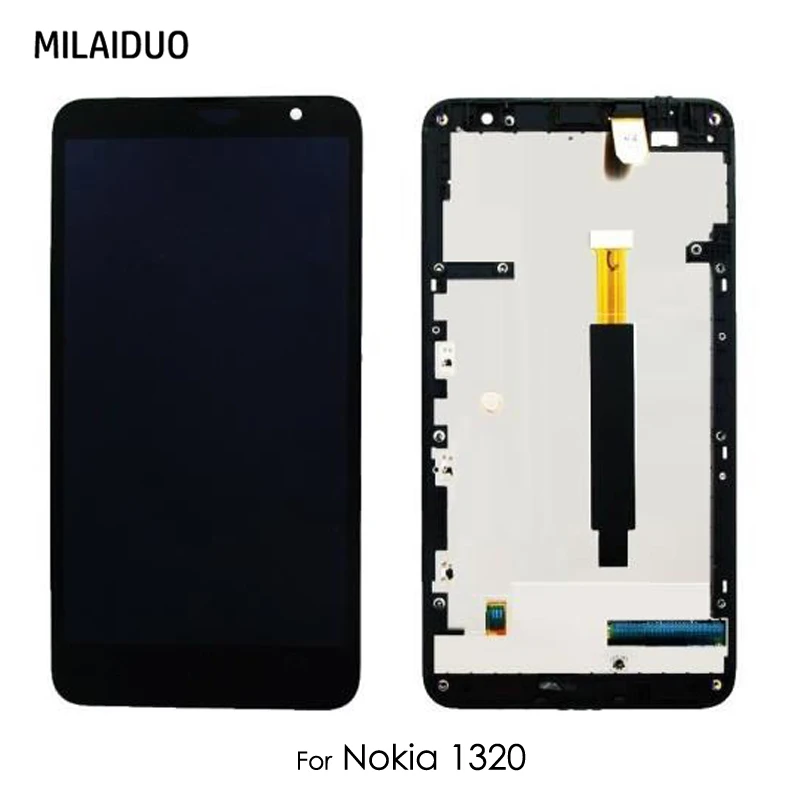 ЖК дисплей для Nokia Lumia 1320 сенсорный экран дигитайзер полная сборка с рамкой Ремонт