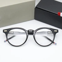 thom brand vintage round optical prescription glasses frame for men women myopia acetate spectacles tb404 eyeglasses