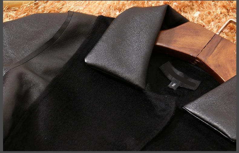 Женская куртка с отложным воротником и черные брюки до щиколотки VL6155 модный