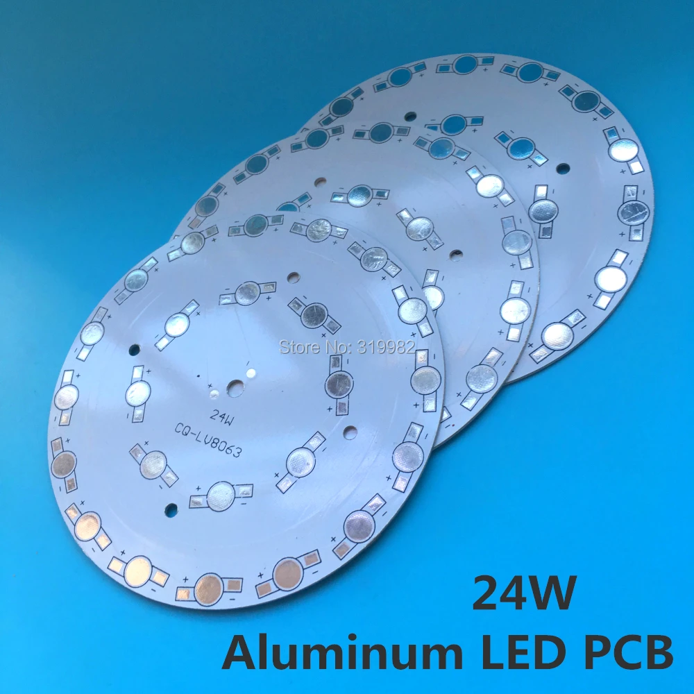 20 шт. 24 Вт 118 мм круглый тип высокой мощности LED PCB доска радиатор алюминиевая