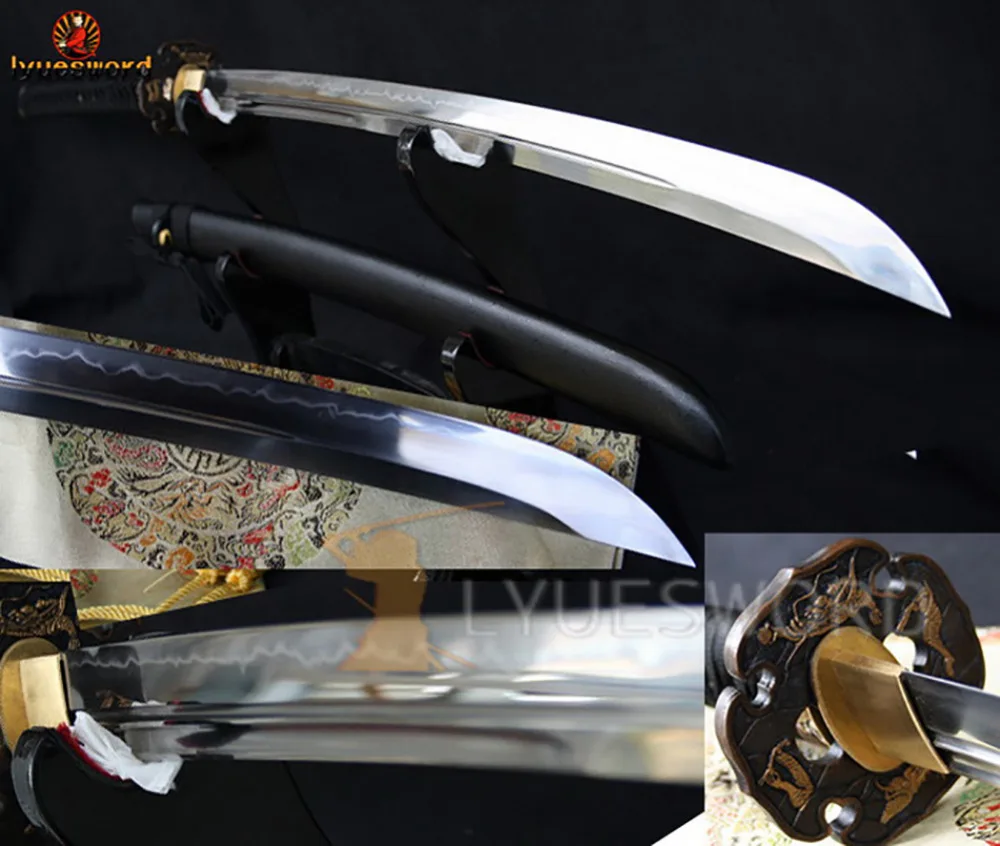 LYUESWORD японская Naginata самурайский меч полная драгоценность T10 стальная глина