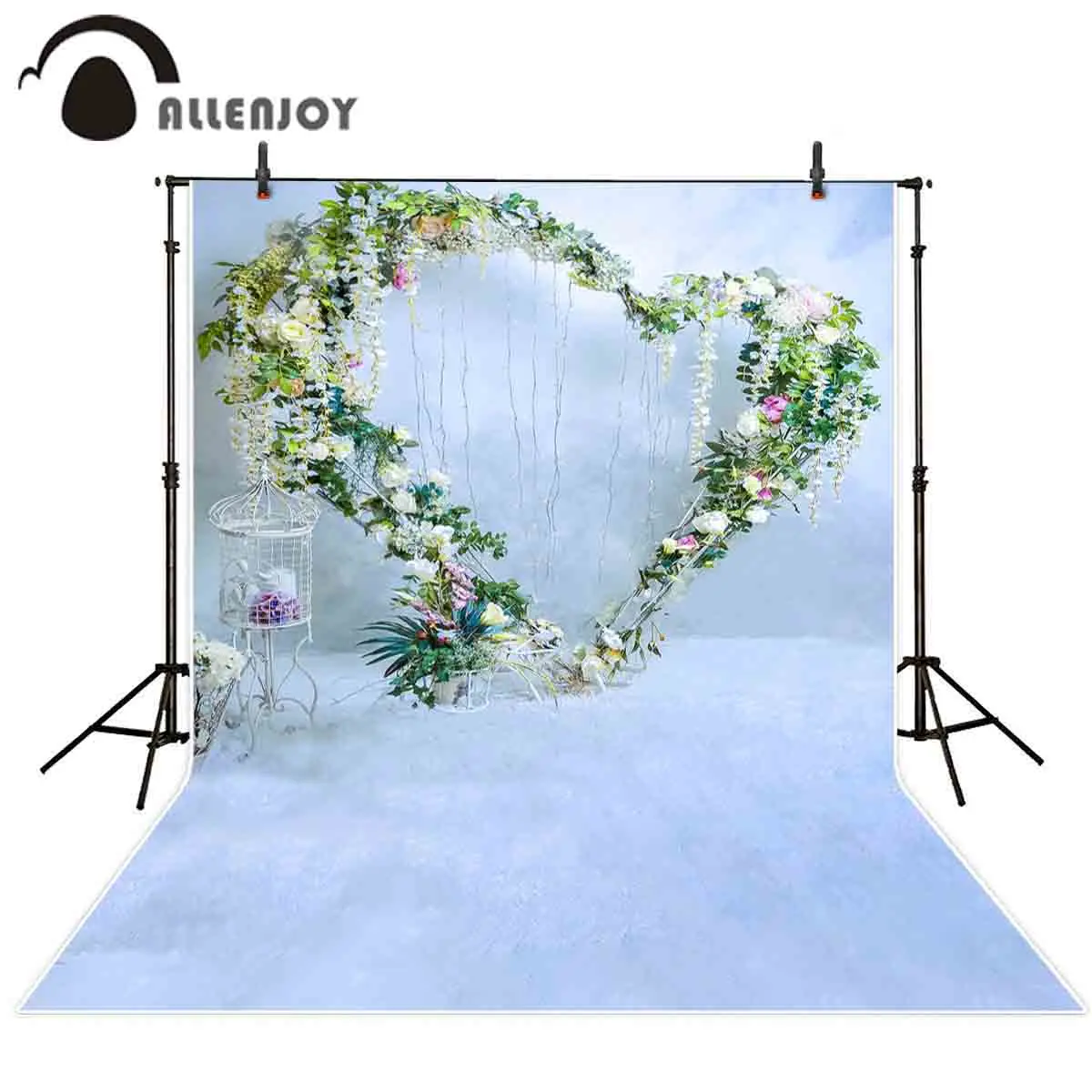 Фон для фотосъемки Allenjoy Свадьба Любовь Цветы День Святого Валентина небо облака |