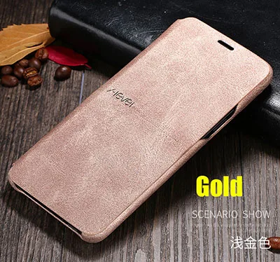 X-Level Экстремальный Флип кожаный чехол для samsung s9 S10Plus чехол S7 edge S8 Ретро Винтажный Классический чехол-книжка для note 9 Note 8 - Цвет: Gold