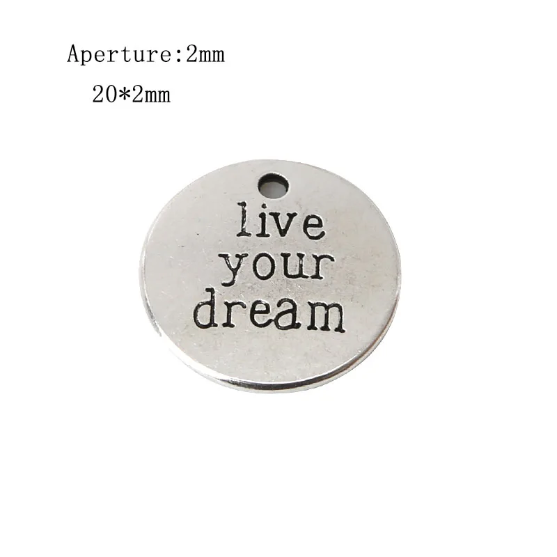 10 шт./лот 20 мм Античное Серебряное ожерелье и подвеска сделай сам|charm pendant|dream charmlive